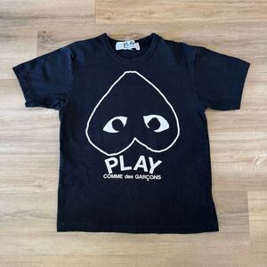 Comme Des Garcons Play Upside Down Heart Adult Black Shirt Size M Streetwear